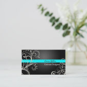 PixDezines Stijlvolle Pearl Swirls Visitekaartje (Staand voorkant)