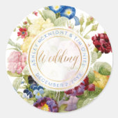 PixDezines  STILLEVEN BLOEMENARRANGEMENT Ronde Sticker (Voorkant)