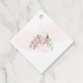 PixDezines Stof Roos met Champagn Glas Bedankjes Labels (Achterkant)