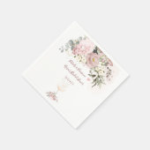 PixDezines Stof Roos met Champagne Glas Servetten (Hoek)