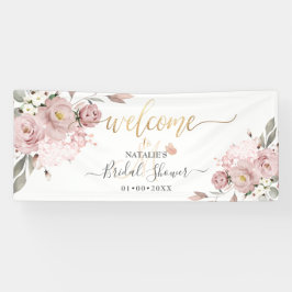 PixDezines Stof Roze Rozen Waterverf Bloemen Spandoek