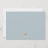 PixDezines Stofblauwe Moderne Script Save the Date Kaart (Achterkant)