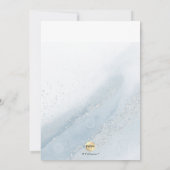 PixDezines Stoffig Blauw Zilver Doopsel 1e BD Kaart (Achterkant)