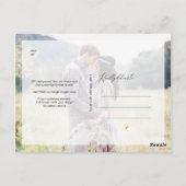 PixDezines Stoffig Blauwgroen gebladerte Bewaar on Briefkaart (Achterkant)