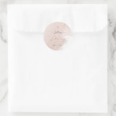 PixDezines Stoffig Roze Rose Goud Doopsel Ronde Sticker (Tas)