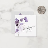 PixDezines Stoffige Paarse H2 Eucalyptustak Notitiekaartje (Voorkant / Achterkant in situ)