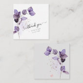 PixDezines Stoffige Paarse H2 Eucalyptustak Notitiekaartje (Voorkant / Achterkant)