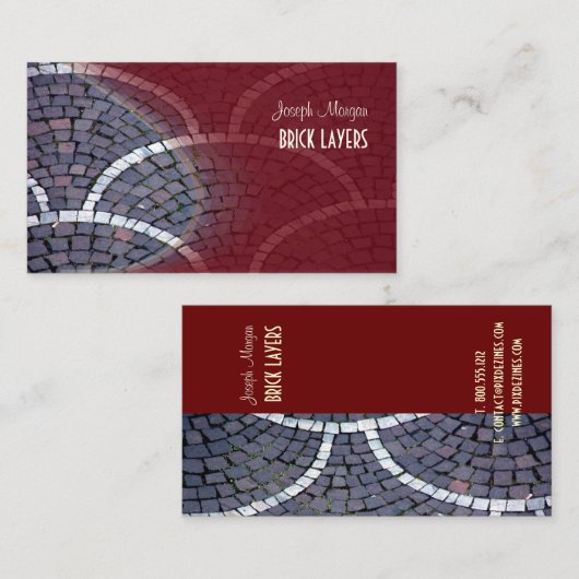 PixDezines Stonemasons, steenhouwers Visitekaartje (Voorkant / Achterkant)
