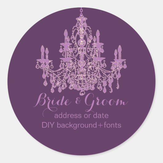 PixDezines stralende orchidee kroonluchter Ronde Sticker (Voorkant)