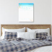 PixDezines strand bruiloft programma Canvas Afdruk (Insitu (Slaapkamer))