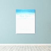 PixDezines strand bruiloft programma Canvas Afdruk (Insitu (Houten vloer))