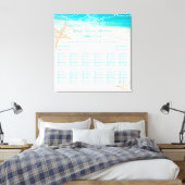 PixDezines strand/bruiloft zitkaart Canvas Afdruk (Insitu (Slaapkamer))