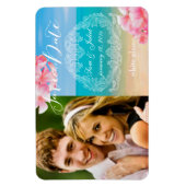 PixDezines strand foto opslaan datum/DIY lettertyp Magneet (Verticaal)