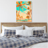 PixDezines Strand/Hawaii/Baai/Turquoise Canvas Afdruk (Insitu (Slaapkamer))