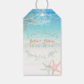 PixDezines strand/kroonluchters/zeesterren Cadeaulabel (Achterkant)