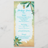 PixDezines  Strand/Palmbomen Menu/Faux Gold Menu (Achterkant)