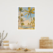 PixDezines strand Poster (Keuken)