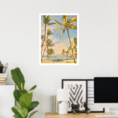 PixDezines strand Poster (Thuiskantoor)