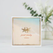 PixDezines strand+stervis+koraal Kaart (Staand voorkant)