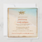 PixDezines strand+stervis+koraal Kaart (Achterkant)