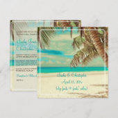 PixDezines  strand, tropisch paradijs Kaart (Voorkant / Achterkant)