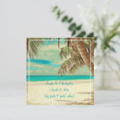 PixDezines strand, tropisch paradijs Kaart (Staand voorkant)