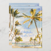 PixDezines  strand, tropisch paradijs Kaart (Voorkant / Achterkant)