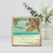 PixDezines  strand, tropisch paradijs Kaart (Staand voorkant)