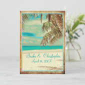 PixDezines strand, tropisch paradijs Kaart (Staand voorkant)