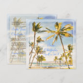 PixDezines  strand, tropisch paradijs Kaart (Voorkant / Achterkant)