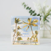 PixDezines  strand, tropisch paradijs Kaart (Staand voorkant)