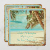 PixDezines strand, tropisch paradijs Kaart (Voorkant / Achterkant)