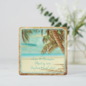 PixDezines strand, tropisch paradijs Kaart (Staand voorkant)