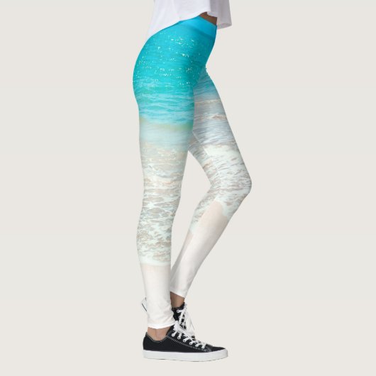 PixDezines Strand/Wit Zand Leggings (Rechts)
