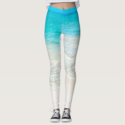 PixDezines Strand/Wit Zand Leggings (Voorkant)
