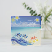 PixDezines strandbruiloft/dynamisch design Kaart (Staand voorkant)