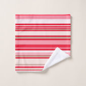 PixDezines Strawberry+Cream verstelbare strepen Bad Handdoek (Wasdoekje)