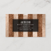 PixDezines strepen/faux folie/champagne Visitekaartje (Achterkant)