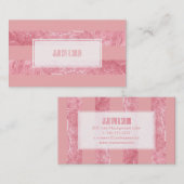 PixDezines strepen/faux roze folie Visitekaartje (Voorkant / Achterkant)
