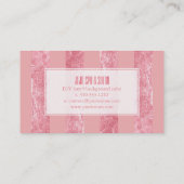 PixDezines strepen/faux roze folie Visitekaartje (Achterkant)