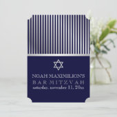 PixDezines strepen met mitzvah/DIY-kleuren Kaart (Staand voorkant)