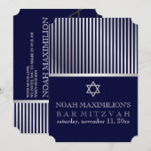 PixDezines strepen met mitzvah/DIY-kleuren Kaart (Voorkant / Achterkant)