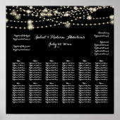 PixDezines strings van light Seating Chart Poster (Voorkant)