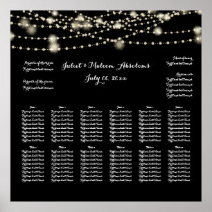 PixDezines strings van light Seating Chart Poster