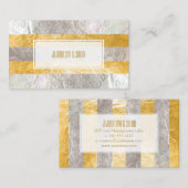PixDezines strippen/faux zilverfolie/goud Visitekaartje (Voorkant / Achterkant)