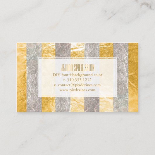 PixDezines strippen/faux zilverfolie/goud Visitekaartje (Achterkant)