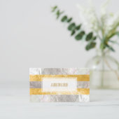 PixDezines strippen/faux zilverfolie/goud Visitekaartje (Staand voorkant)