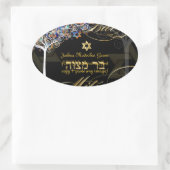 PixDezines-structuur van het leven/Bar Mitzvah/diy Ovale Sticker (Tas)