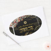 PixDezines-structuur van het leven/Bar Mitzvah/diy Ovale Sticker (Envelop)
