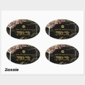PixDezines-structuur van het leven/Bar Mitzvah/diy Ovale Sticker (Vel)